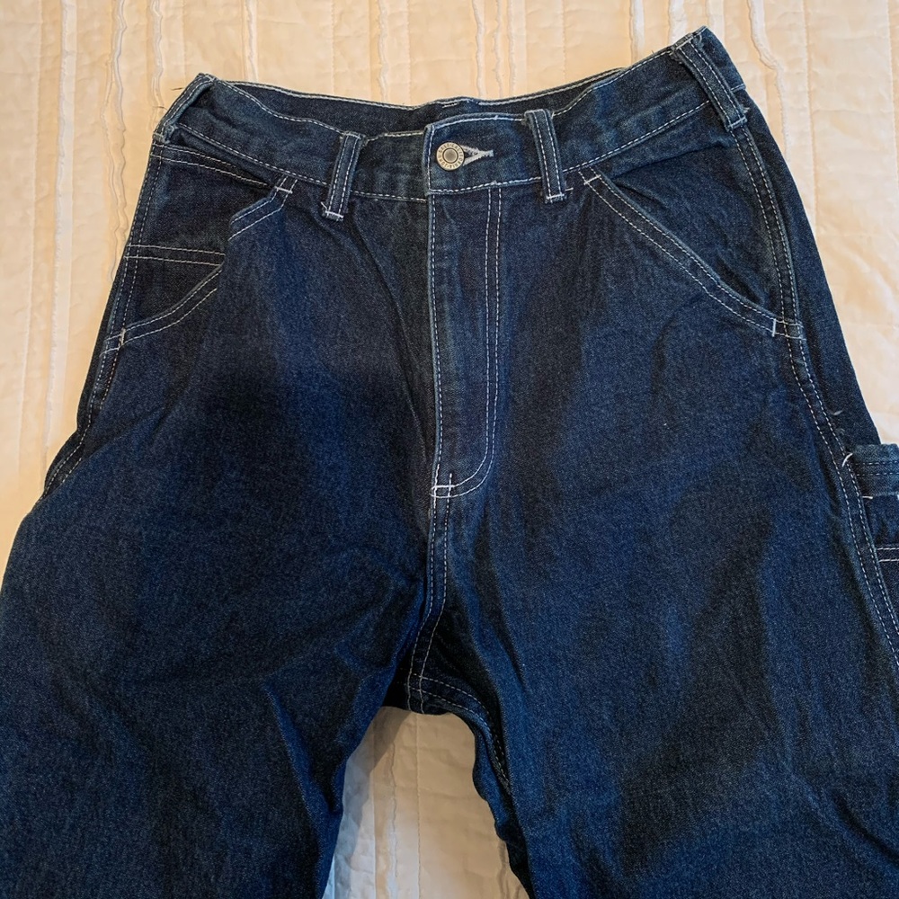 brandy melville dark wash painter/cargo pants